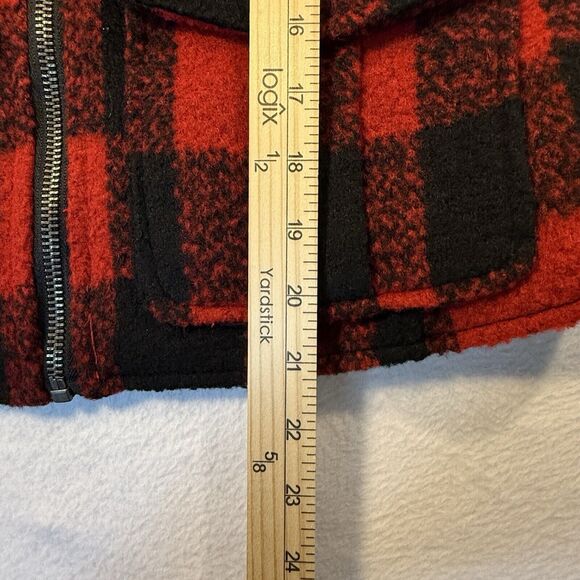 REWIND WOMEN'S RED BUFFALO PLAID JACKET SIZE Small Long Sleeves Pockets - Picture 10 of 16